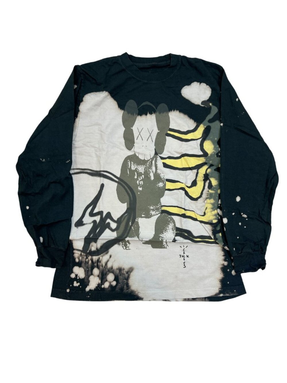 Cactus Jack x Kaws For Fragment Long Sleeve Tee Tie Dye Medium New